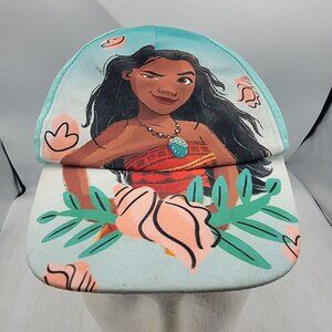 Disney Princess Moana Kids Adjustable Hat Blue Turquoise Maui Hay Hay Cute